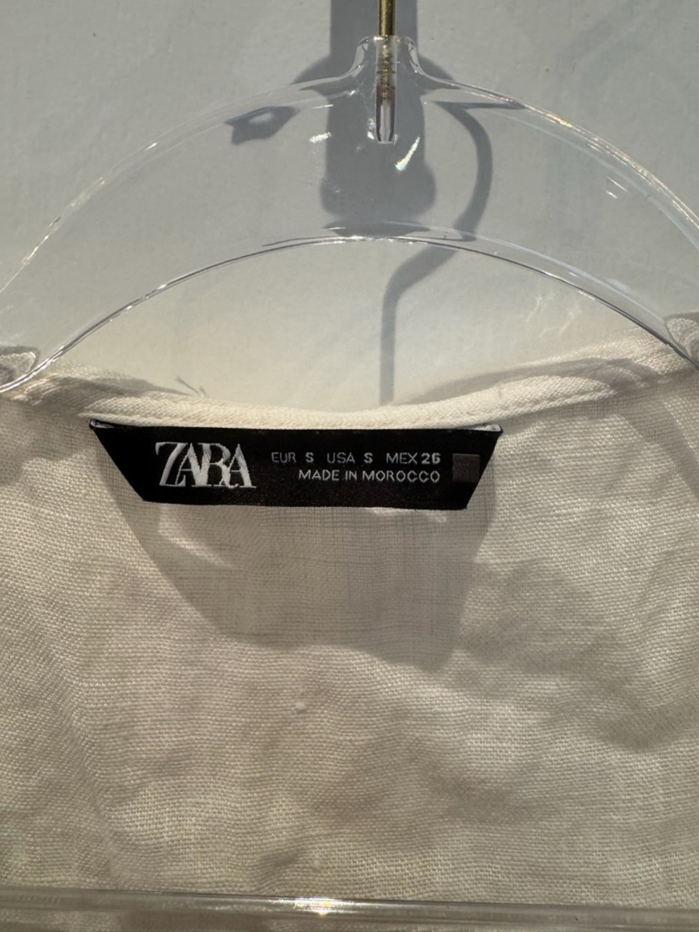 Zara Cream Ruffle Collar Button Tank - Picture 4 of 5